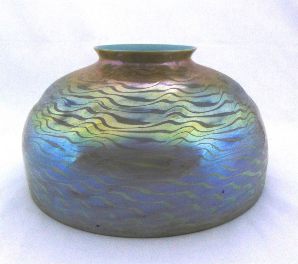 Lot 335: L. C. Tiffany art glass shade