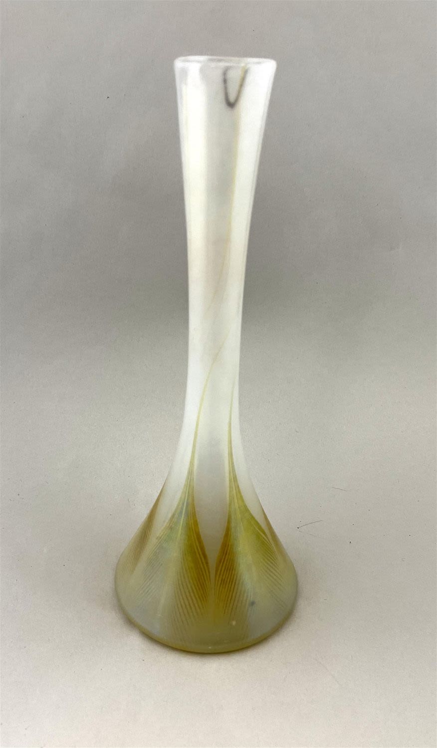 Lot 341: Tiffany Favrile decorated glass vase
