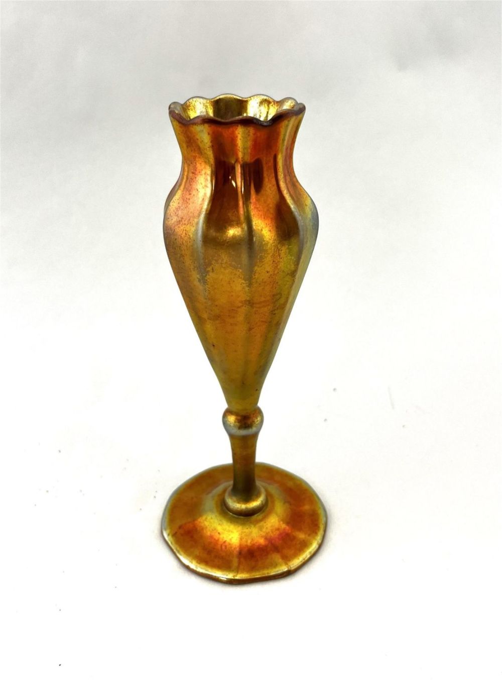 Lot 358: Tiffany Gold Favrile flower form