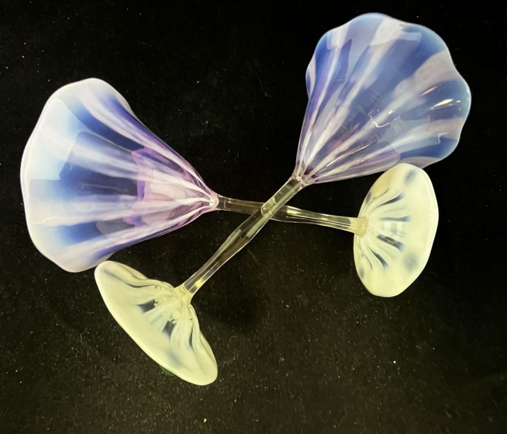 Lot 360: Pair of Tiffany Pastel goblets