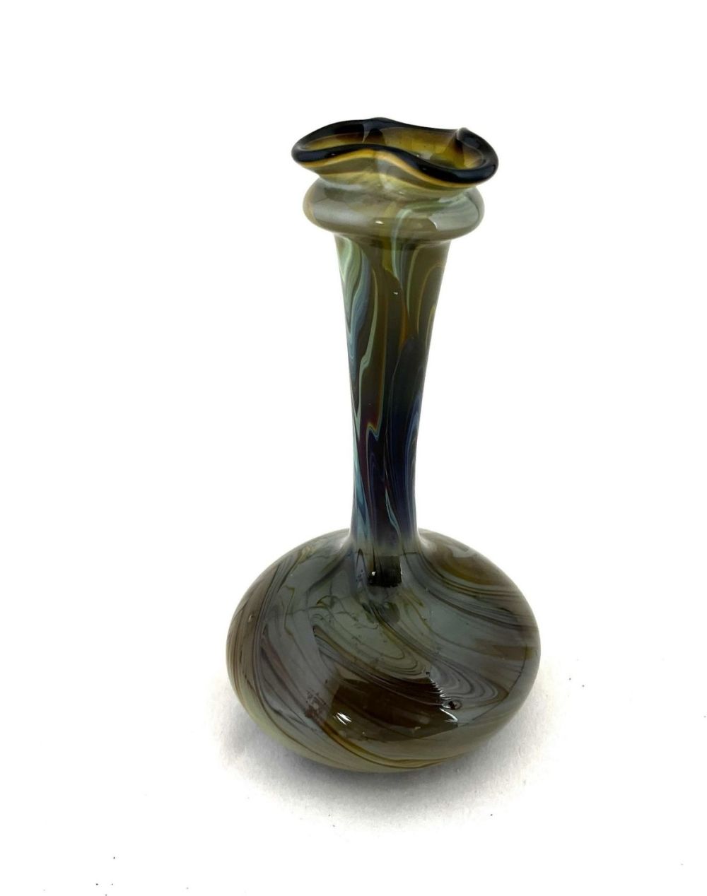 Lot 375: Quezal Agate glass vase