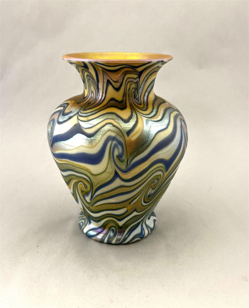 Lot 381: Durand decorated glass vase