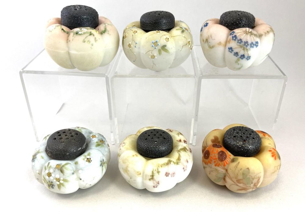 Lot 208: Six Mt. Washington salt shakers