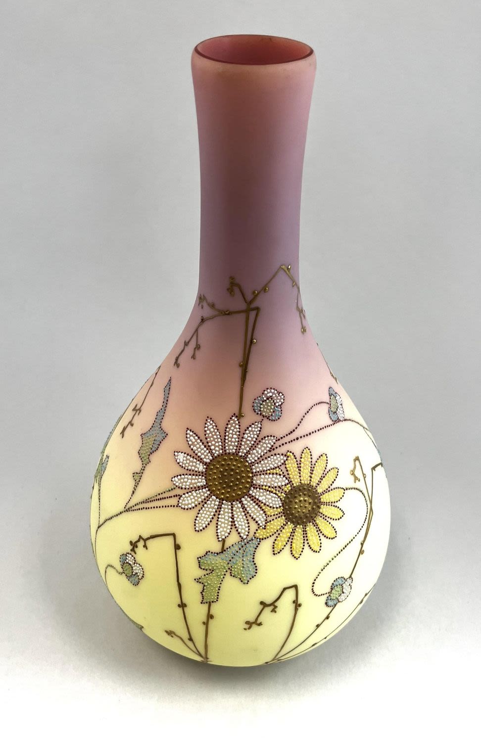 Lot 243: Mt. Washington Burmese glass vase