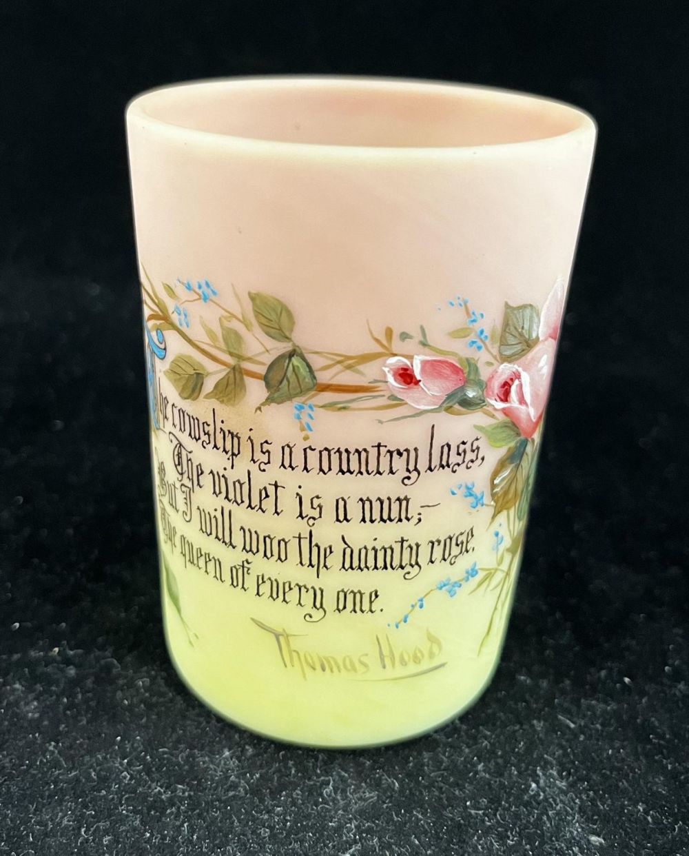 Lot 246: Rare Mt. Washington decorated tumbler