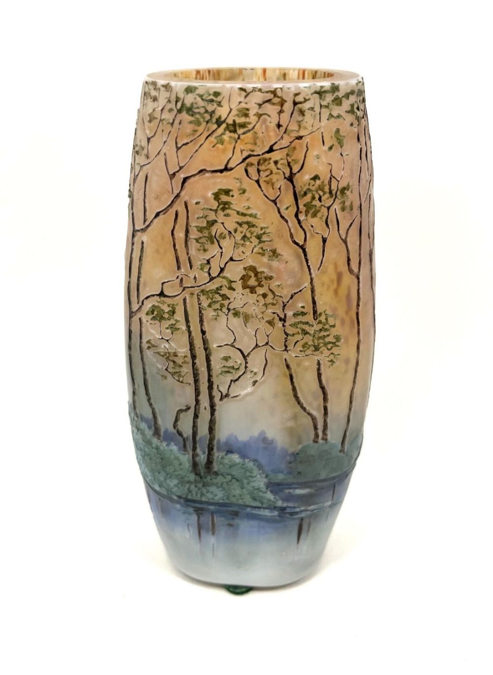 Lot 378: Legras scenic French cameo vase