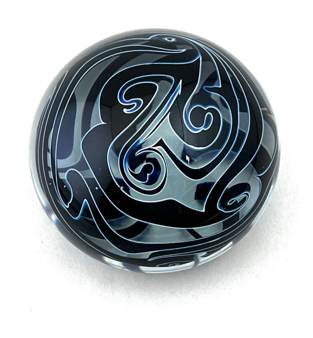 Lot 414: John Lotton art glass paperweight
