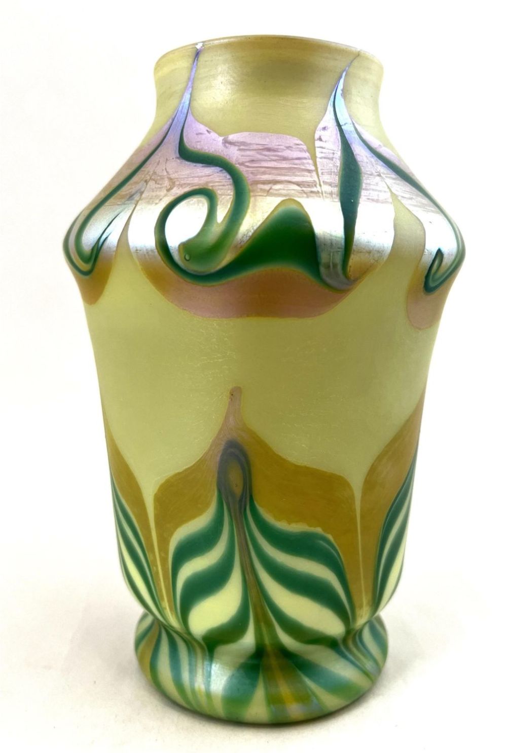 Lot 211: Decorated Tiffany Favrile glass vase