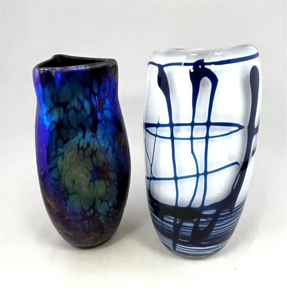 Lot 378: Two contemporary glass vases
