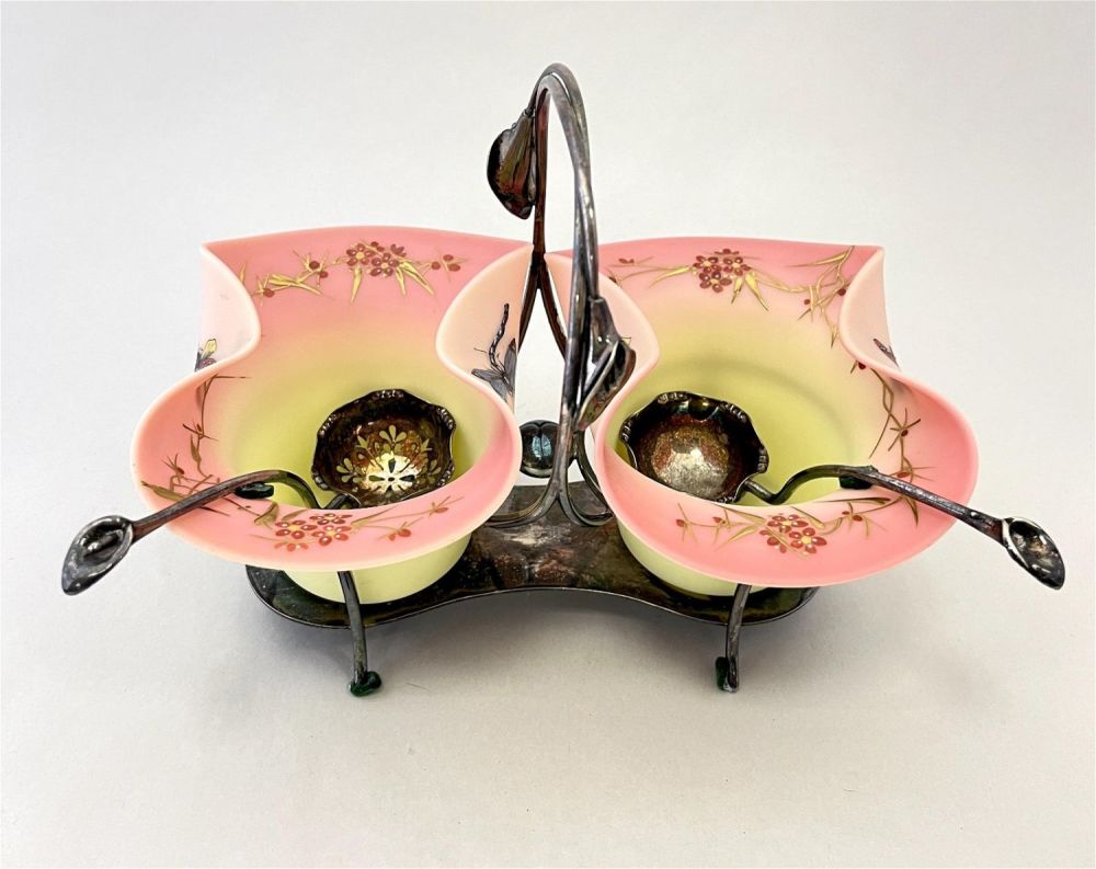Lot 155: Webb two dish relish tray