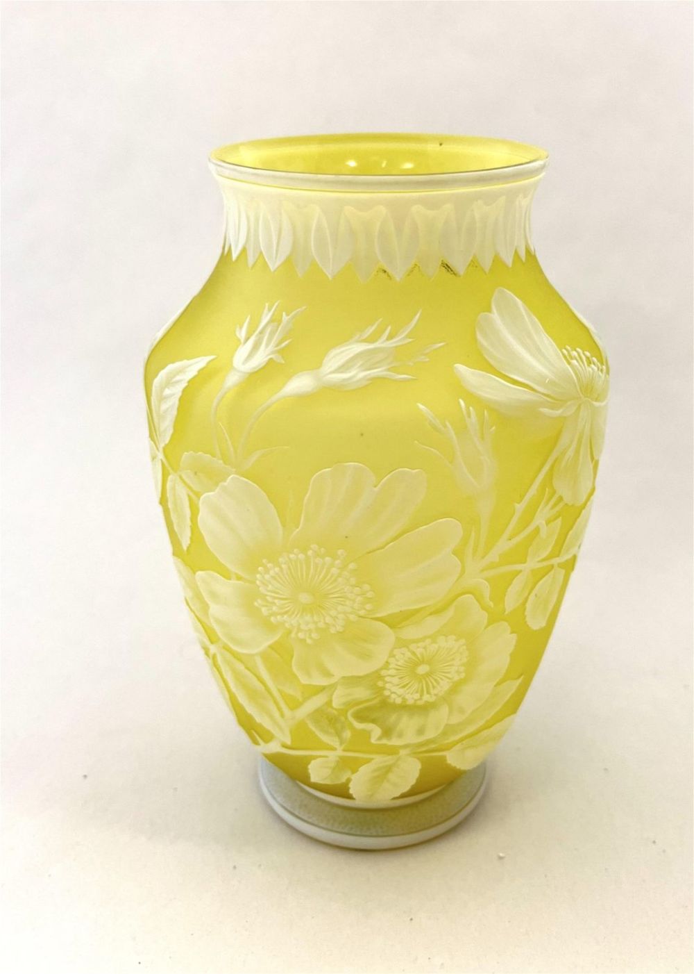 Lot 177: Webb English cameo glass vase