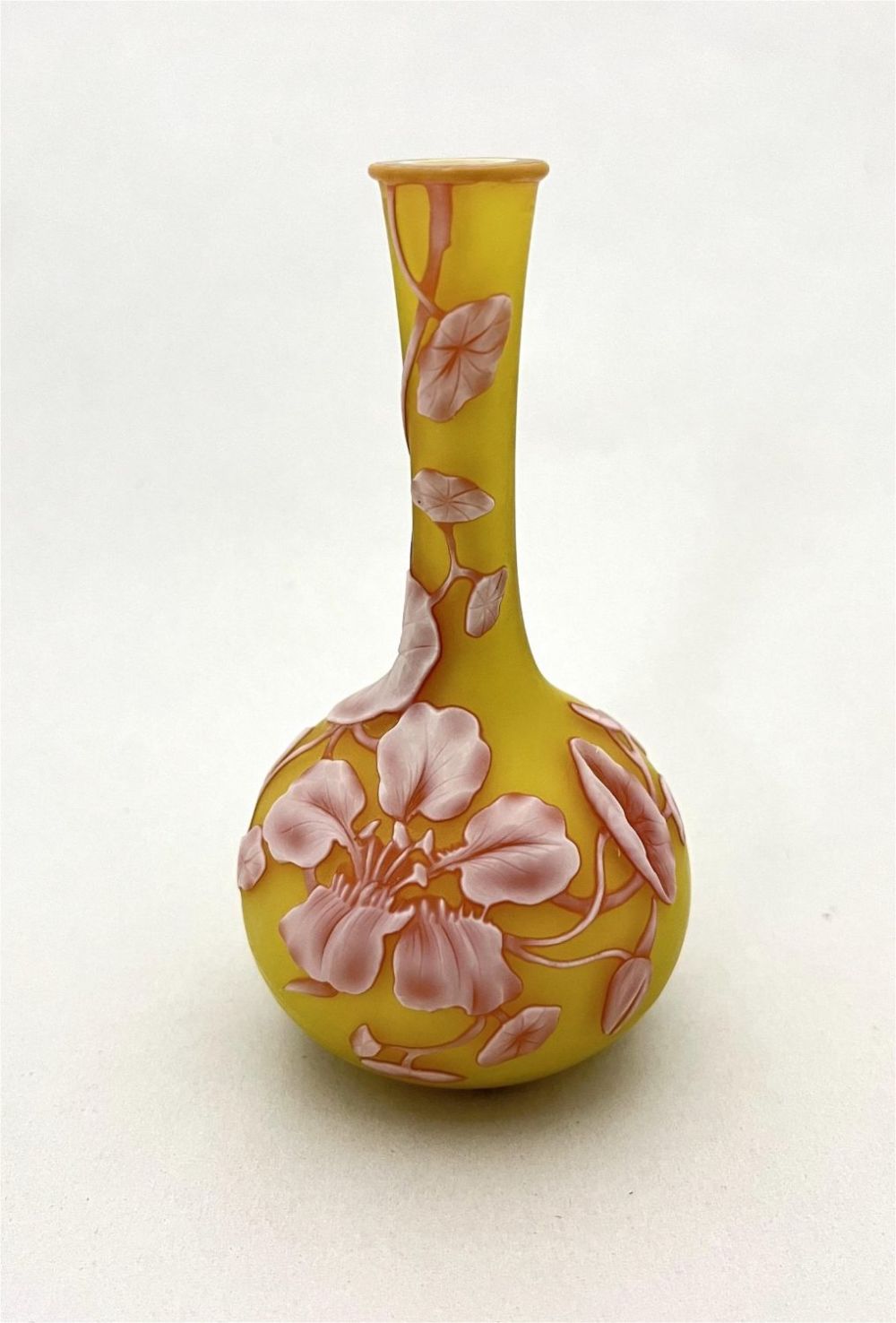 Lot 184: Webb 3-color Cameo glass vase