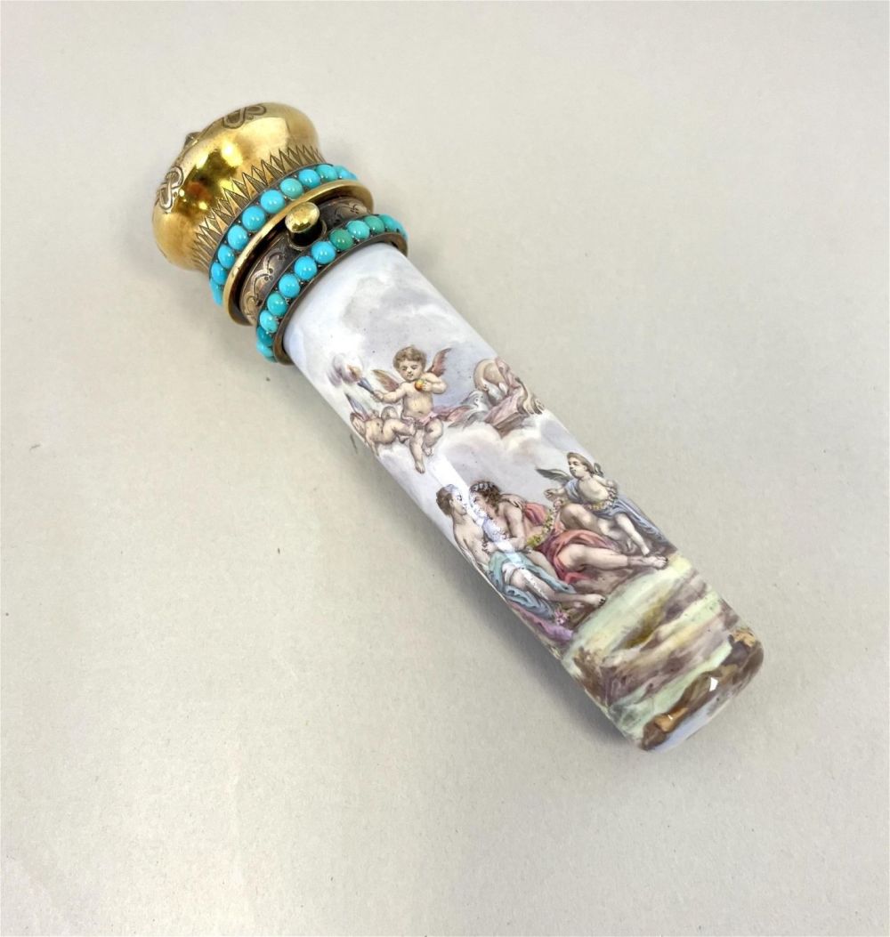 Lot 208: Vienna enamel on copper perfume