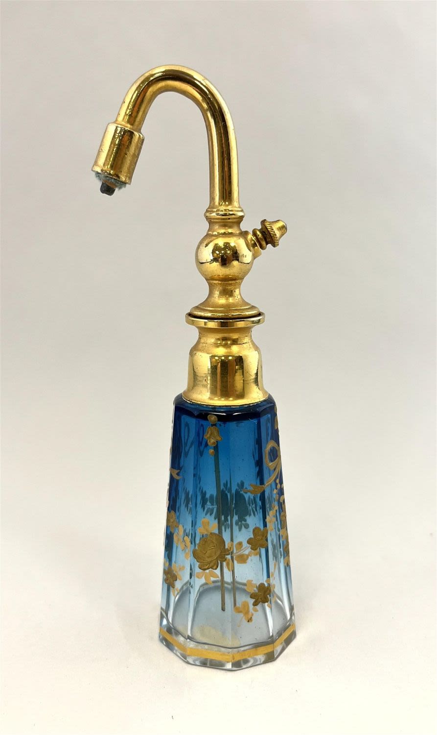 Lot 218: French faceted blue perfume