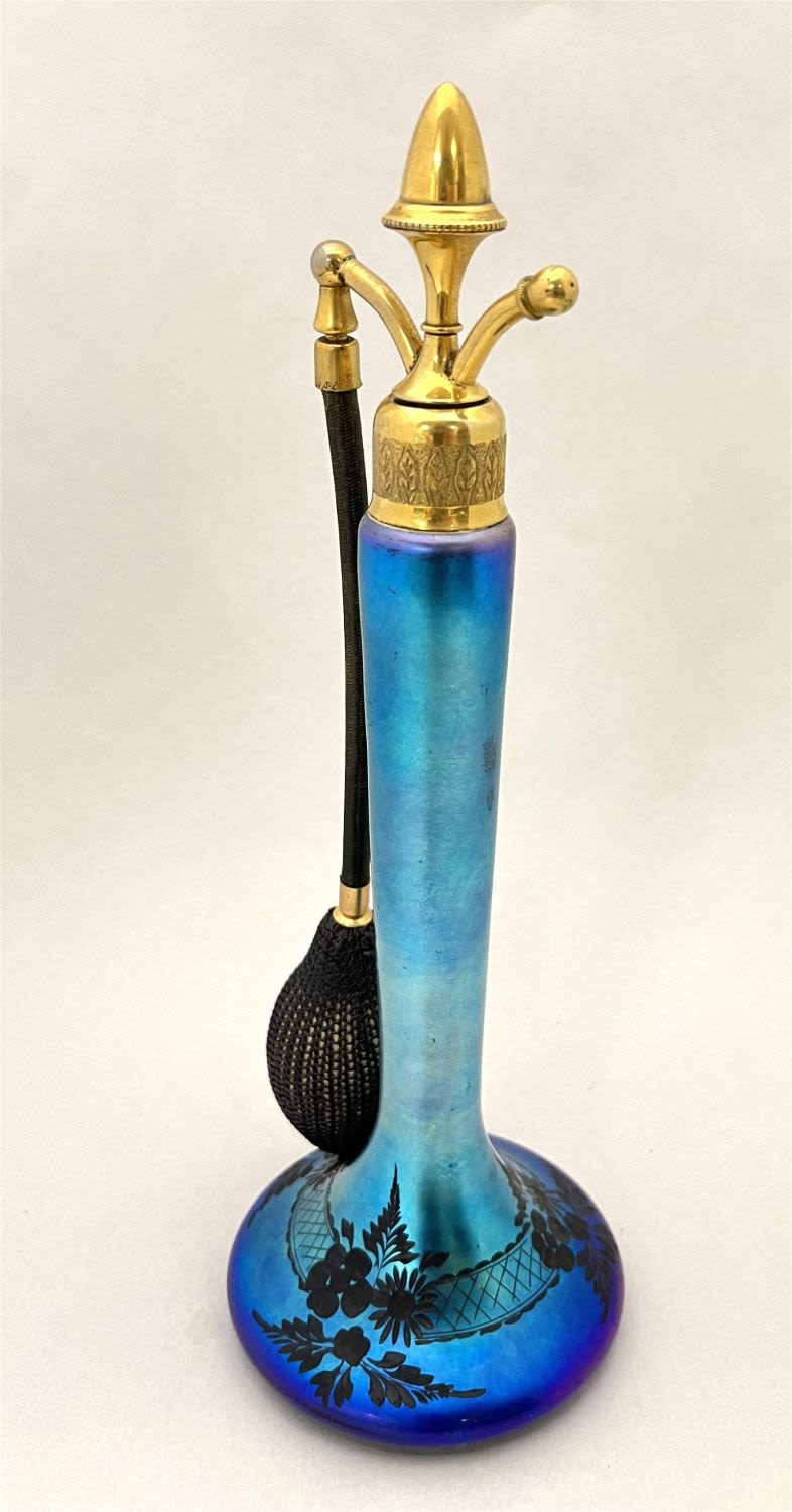 Lot 241: Steuben Blue Aurene perfume
