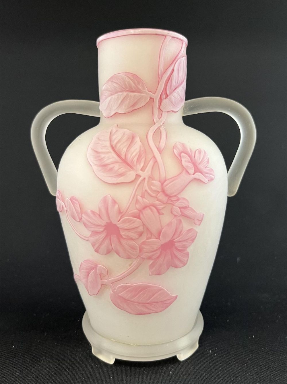 Lot 156: Three color Webb cameo vase