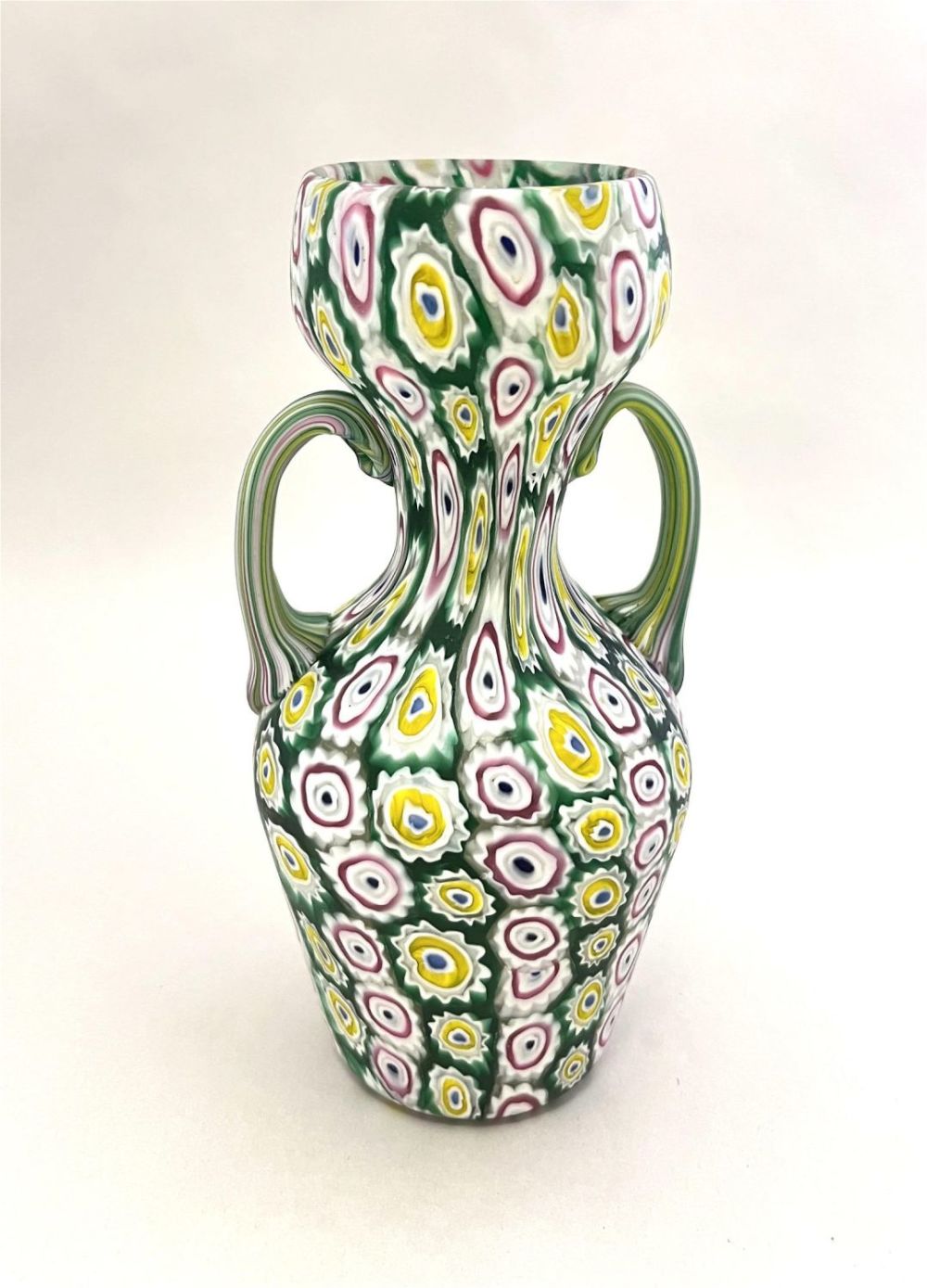Lot 176: Fratelli Toso Millefiori glass vase