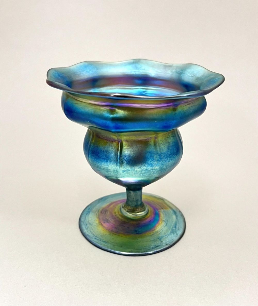 Lot 225: Tiffany Blue Favrile flower form