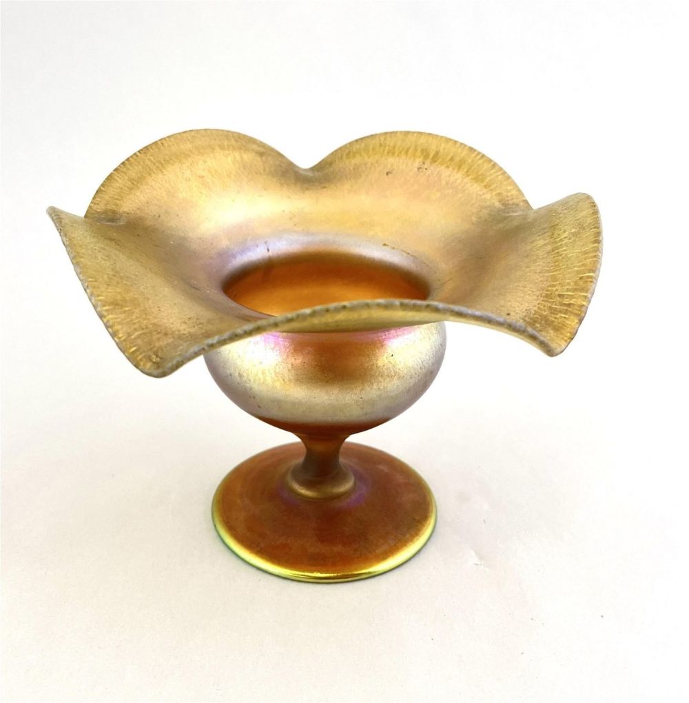 Lot 240: Tiffany Gold Favrile flower form