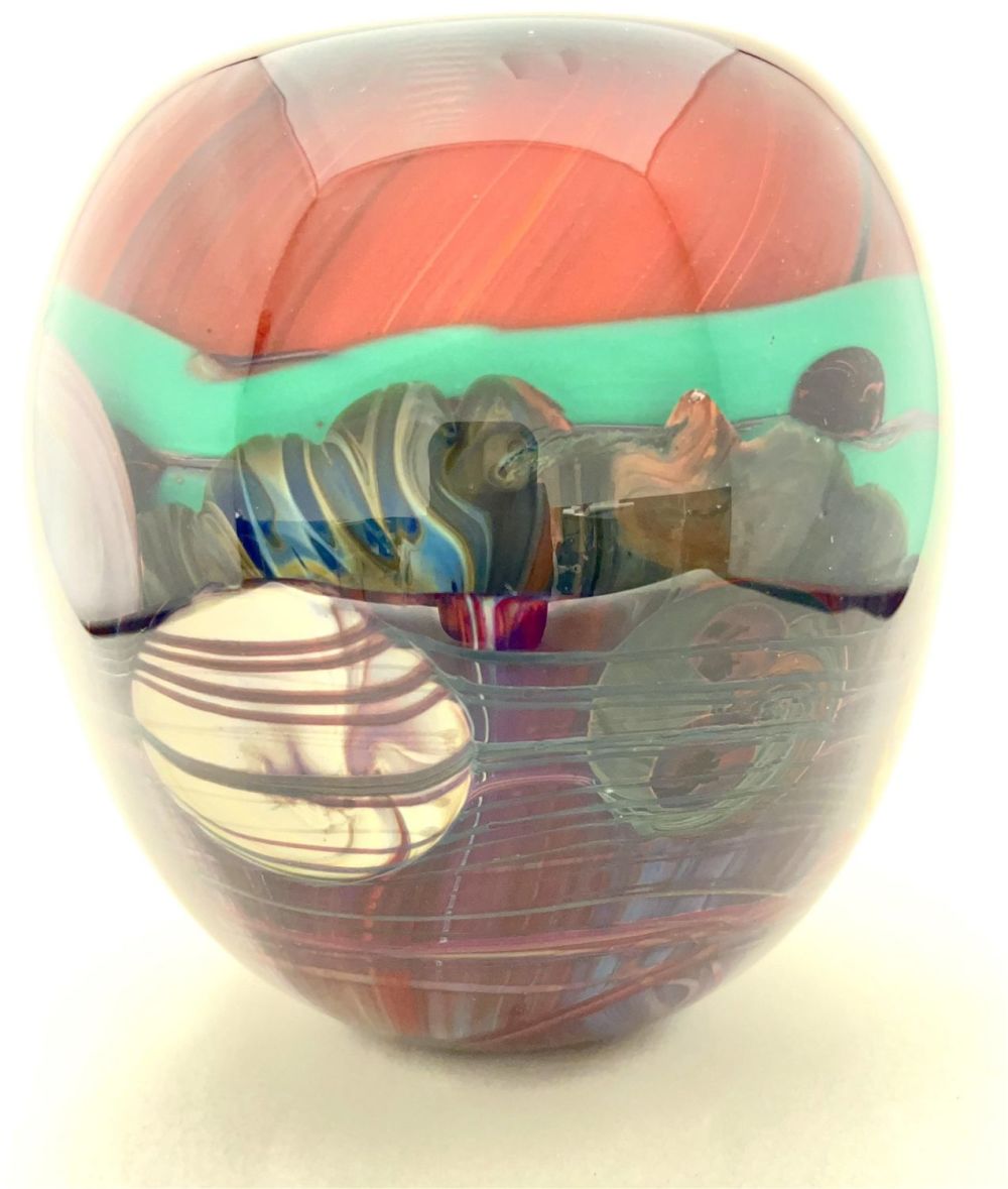 Lot 350: Michael Pavlik art glass vase