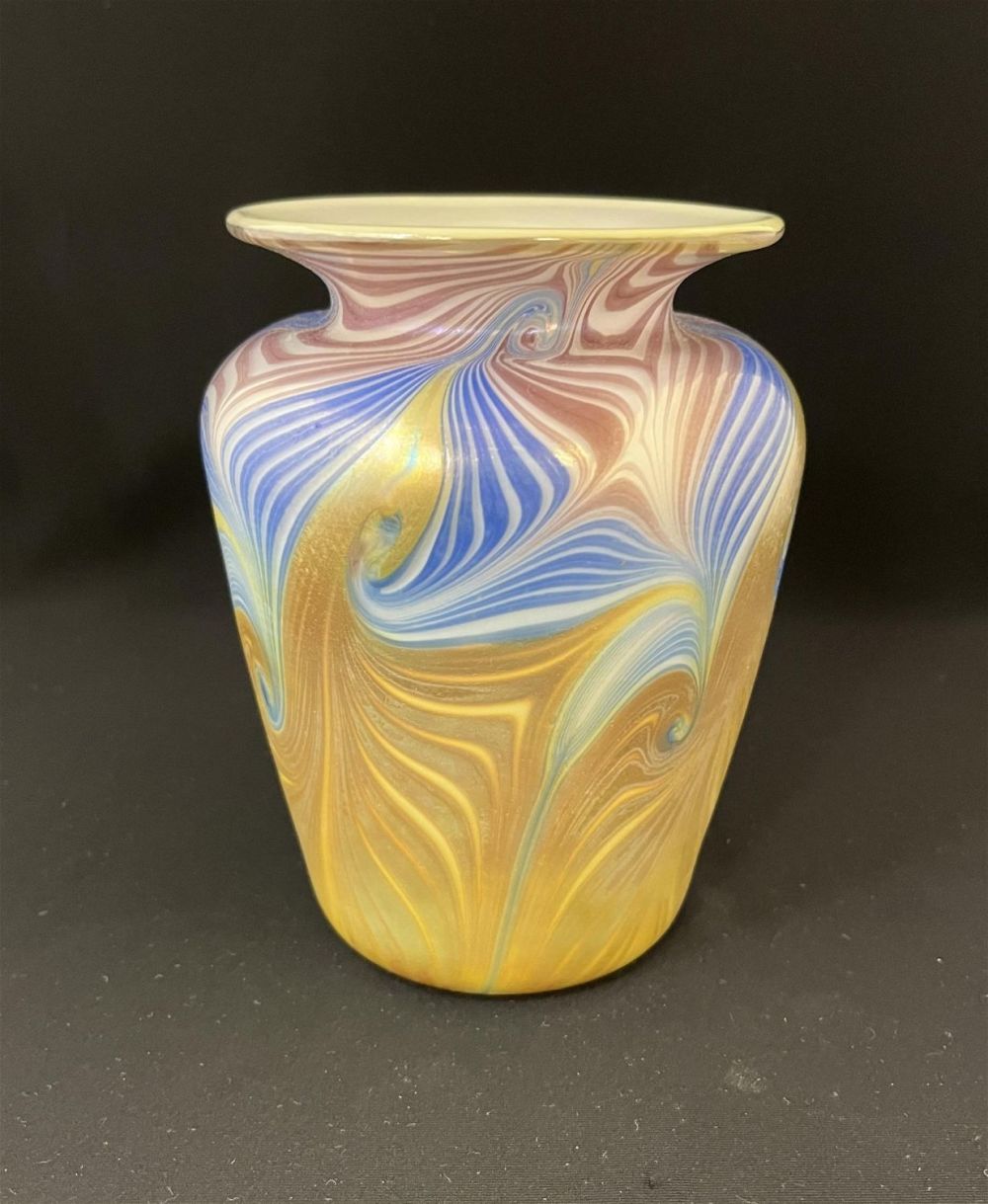 Lot 379: Vandermark art glass vase