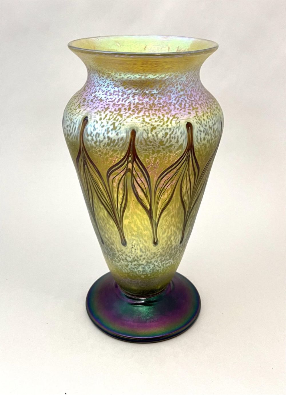 Lot 394: Vandermark art glass vase