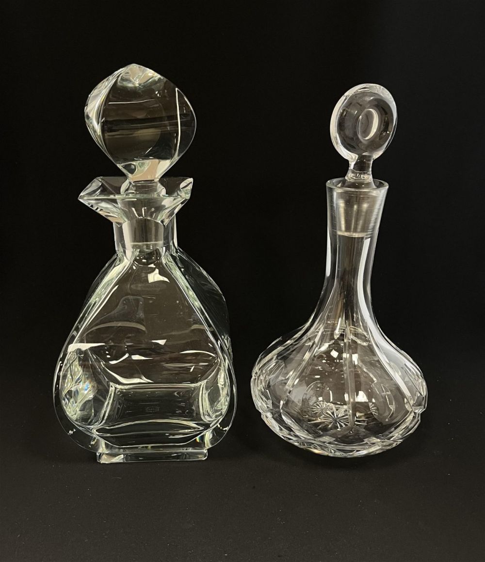 Lot 152: Two glass decanters