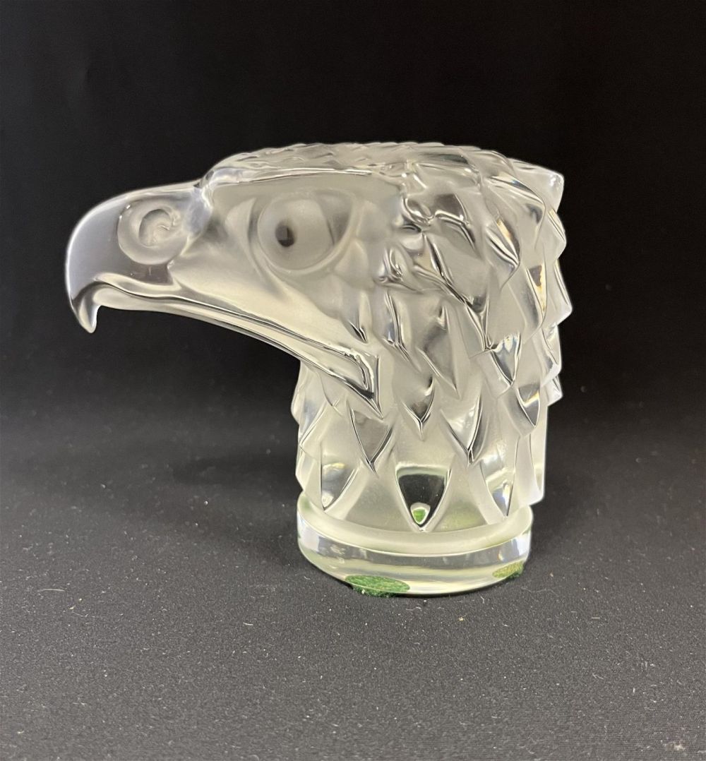 Lot 164: Lalique Eagle head hood ornament