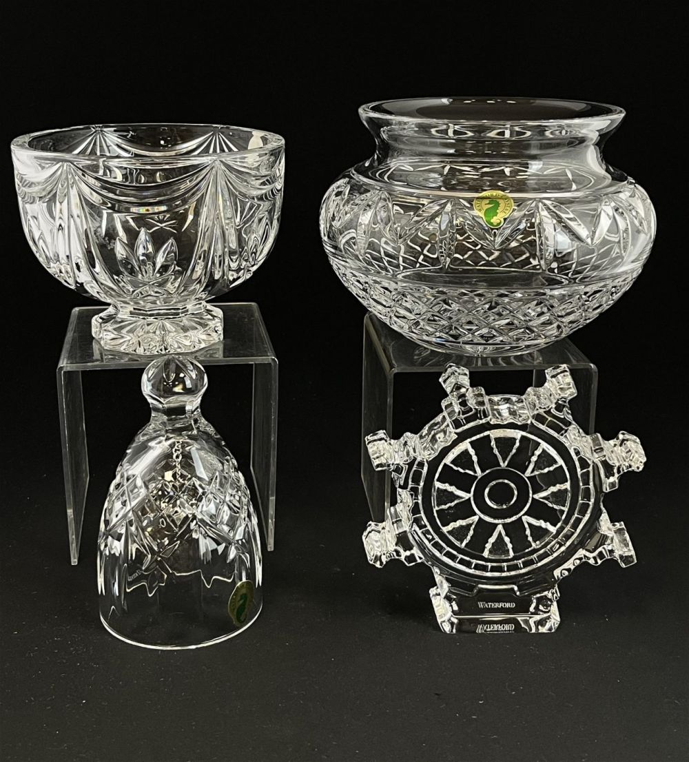 Lot 173: Four Waterford glass items
