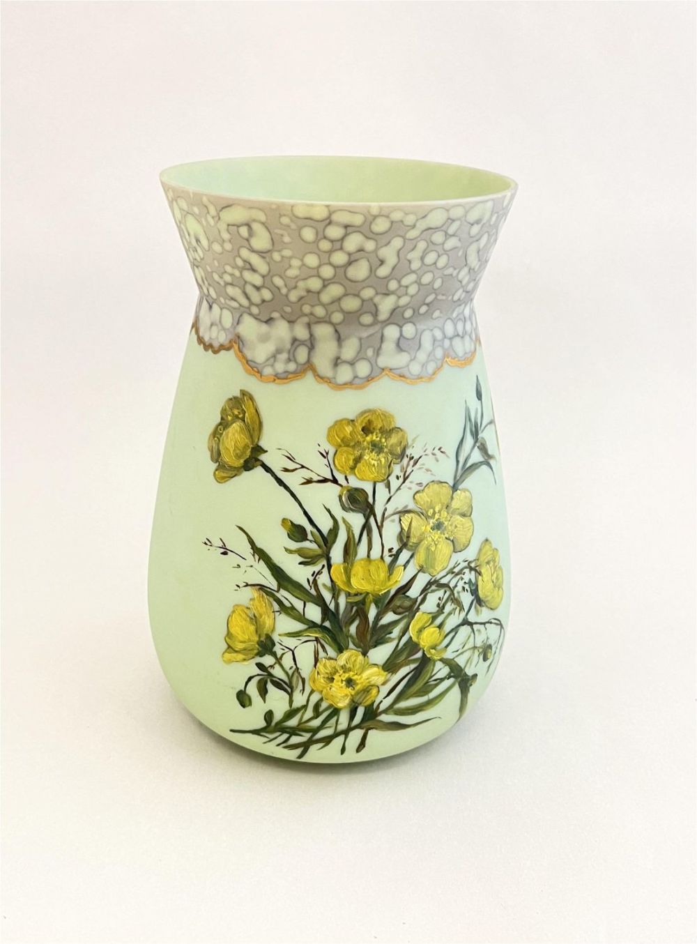 Lot 223: New England Green Opaque vase