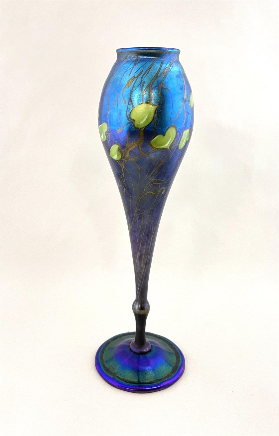 Lot 230: Tiffany blue flower form vase