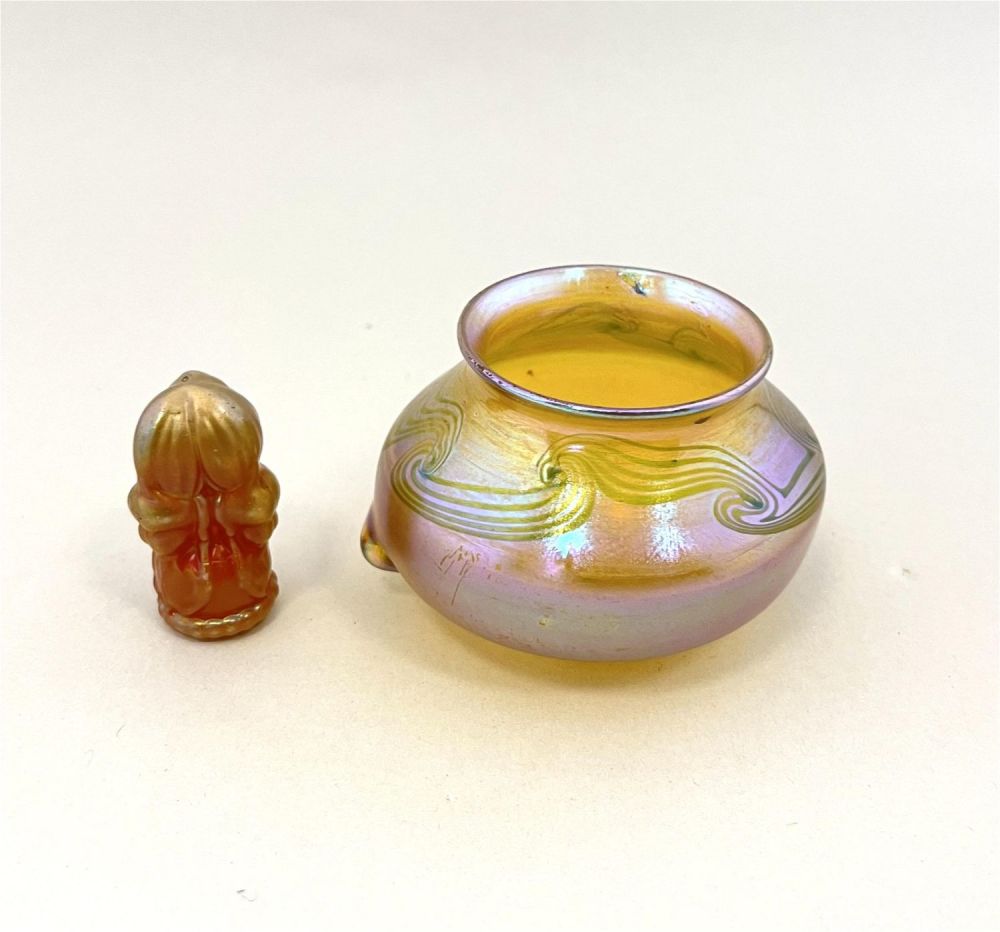 Lot 234: Two Tiffany Gold Favrile items