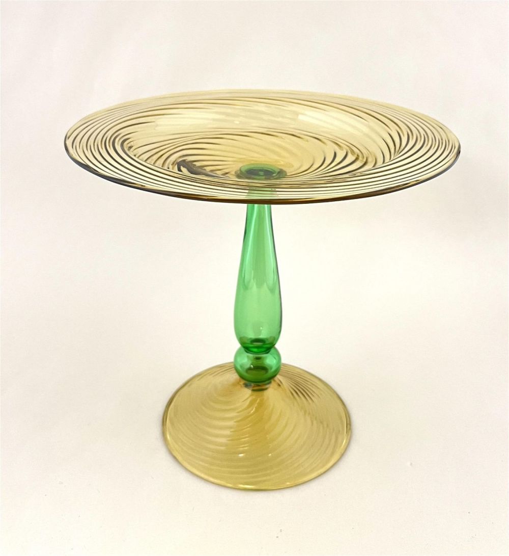 Lot 302: Steuben swirled compote