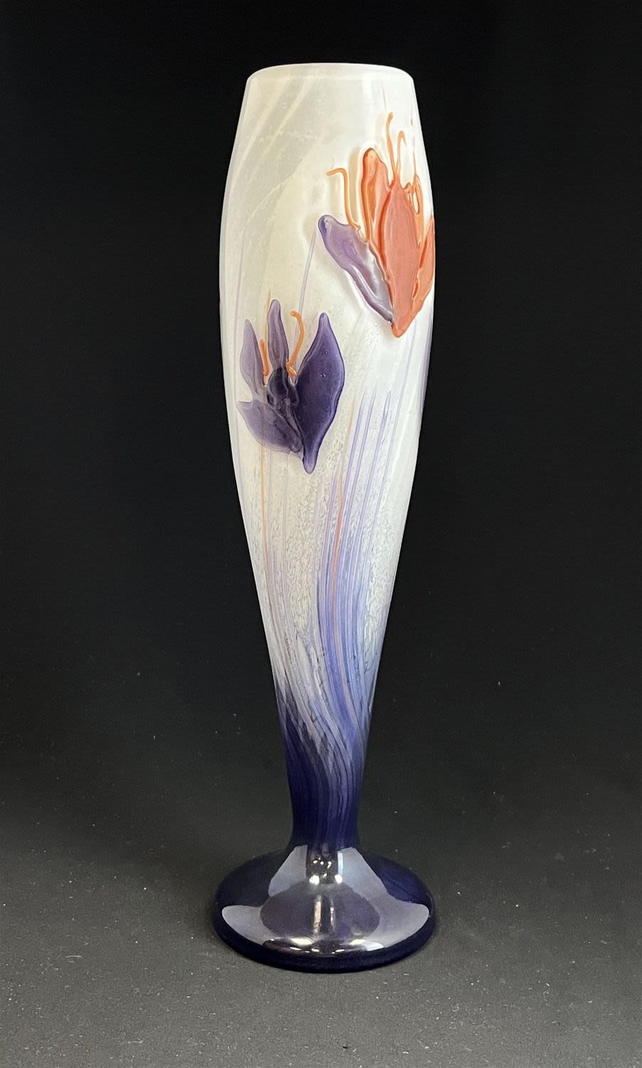 Lot 306: Galle style glass vase