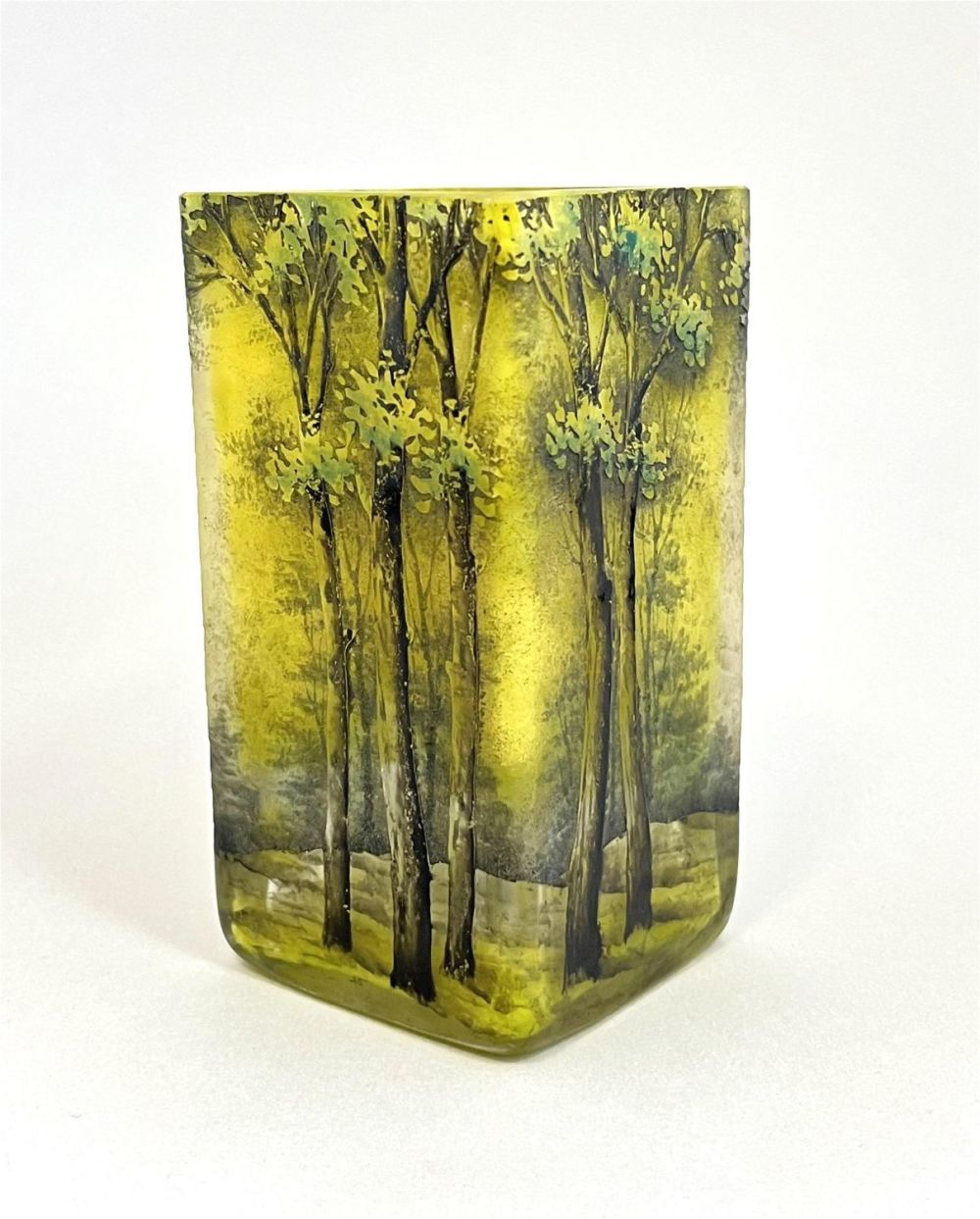 Lot 310: Daum scenic cameo glass vase