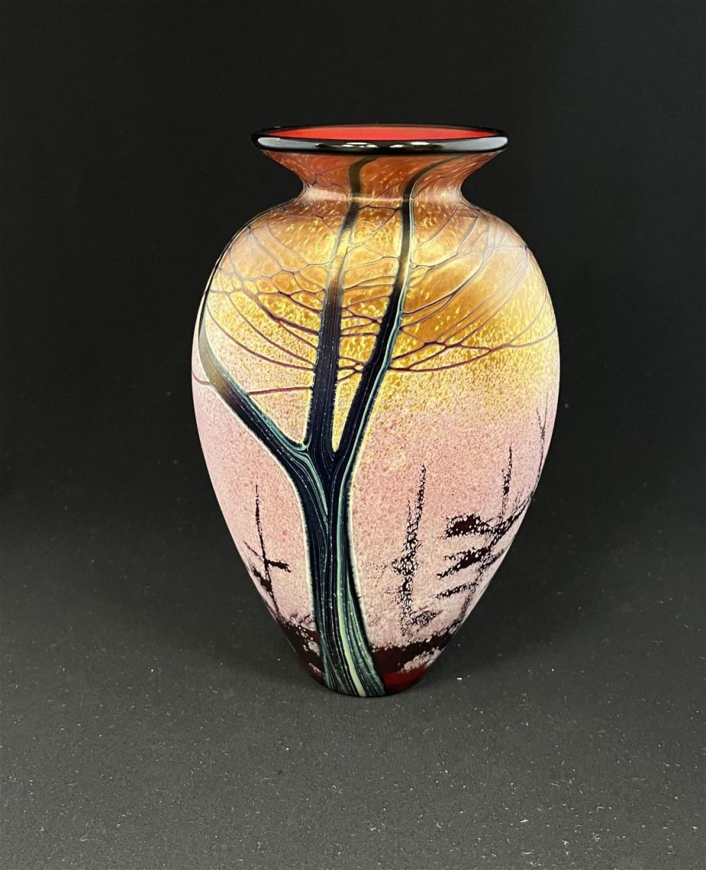Lot 346: Rick Satava art glass vase