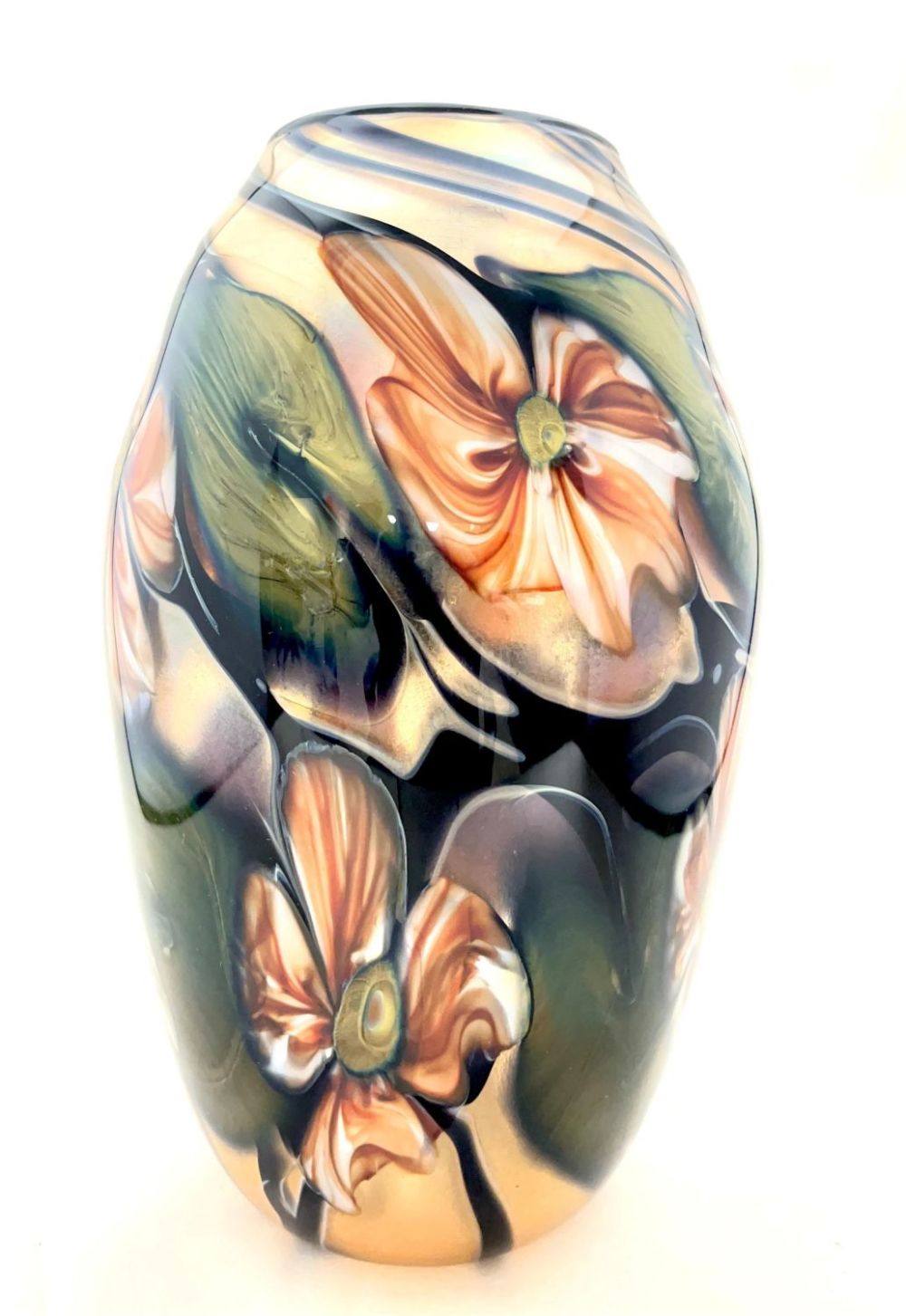 Lot 387: Charles Lotton Multi Flora vase
