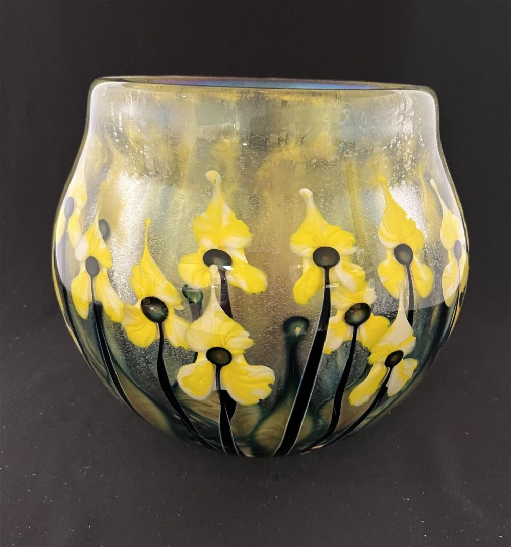 Lot 397: John Lotton double wall glass vase