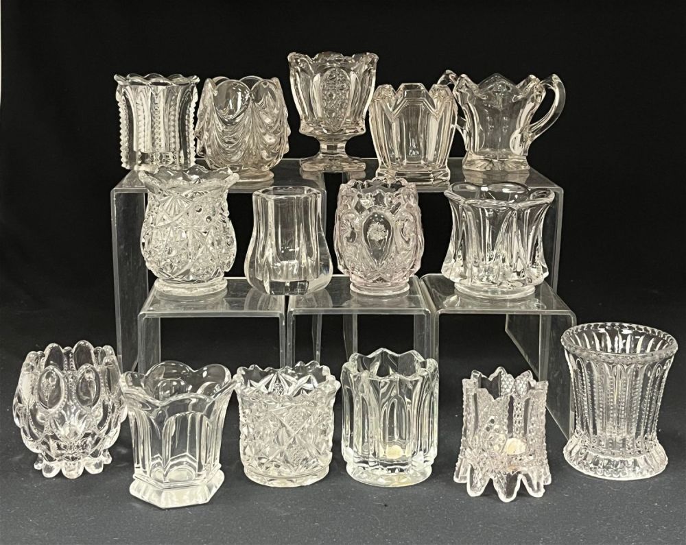 Lot 157: 15 Fostoria glass toothpicks