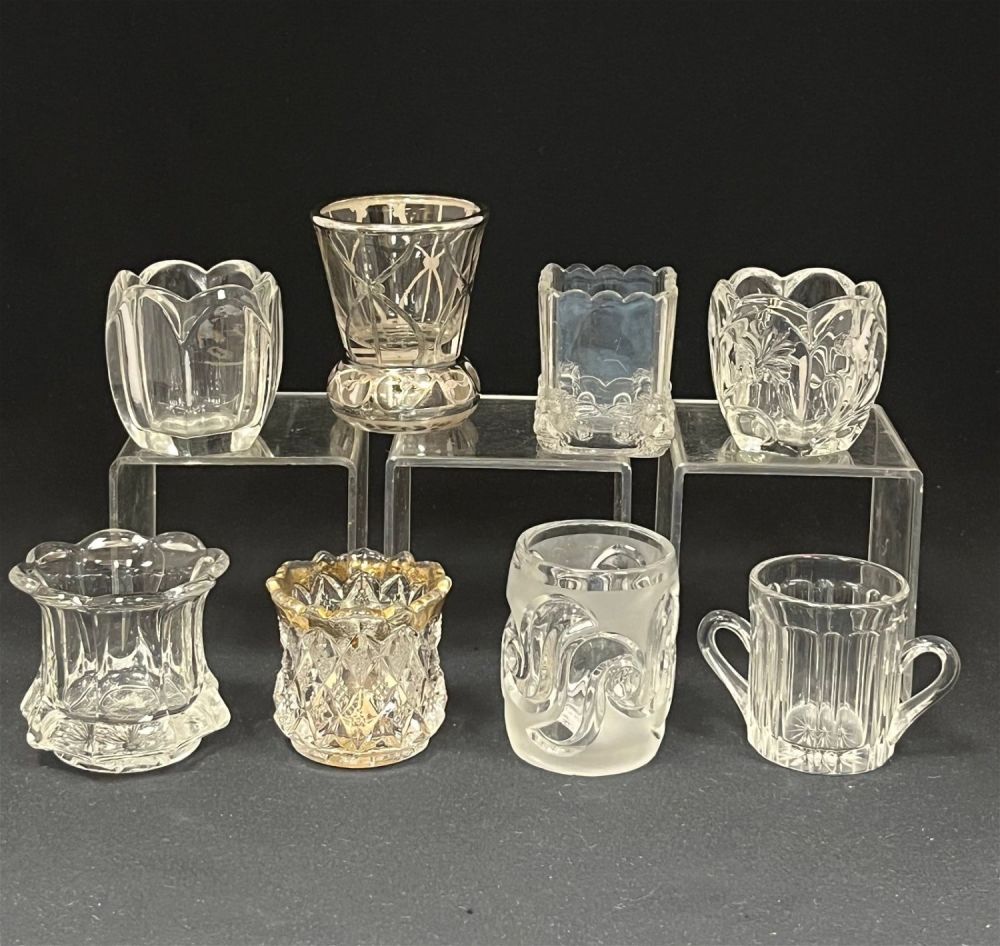 Lot 162: Eight Fostoria glass toothpicks