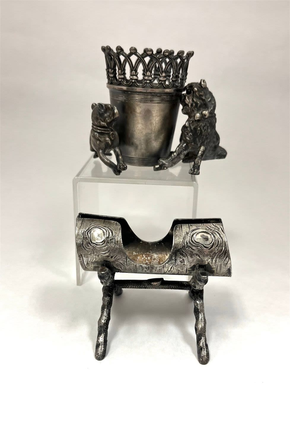 Lot 248: Two Tufts figural toothpicks
