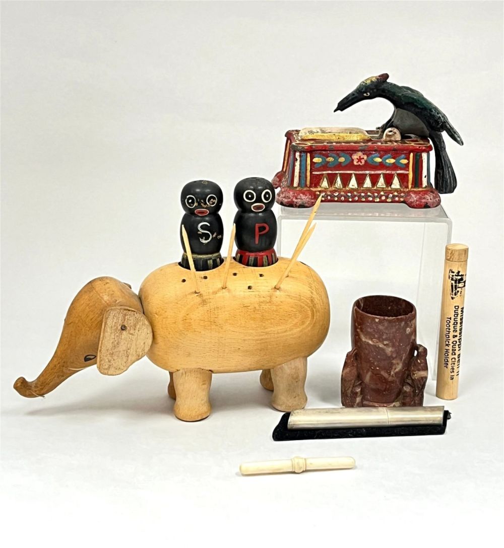 Lot 249: Group of eclectic toothpick holders