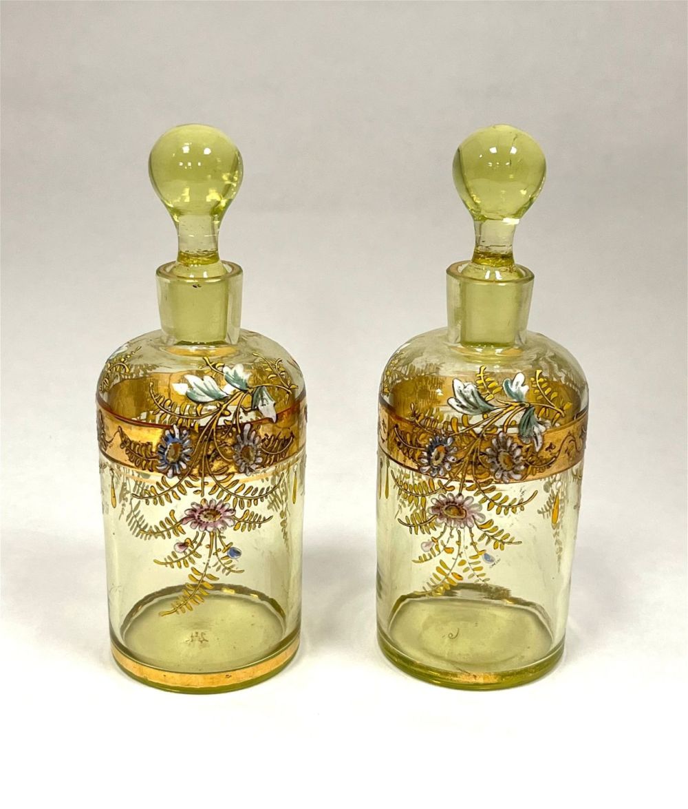 Lot 352: Two Moser Vaseline perfume bottles