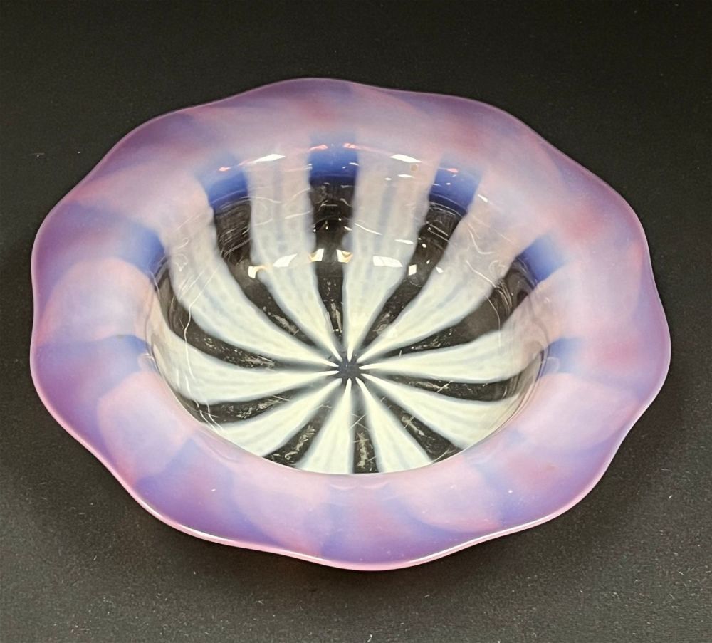 Lot 396: Tiffany purple pastel bowl