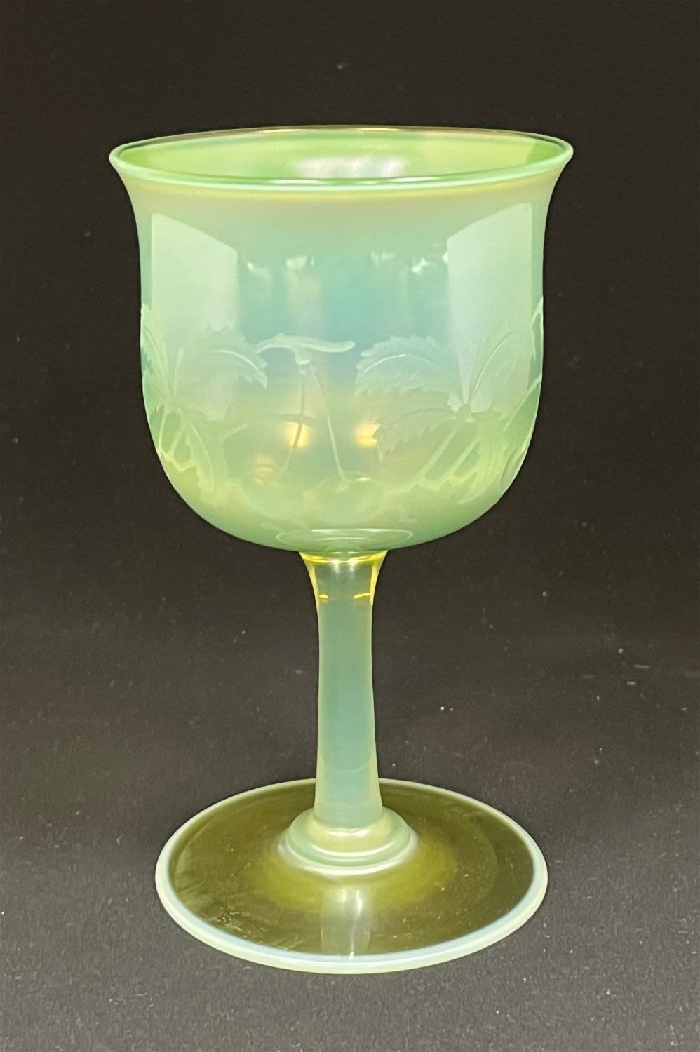 Lot 397: Tiffany Intaglio cut goblet