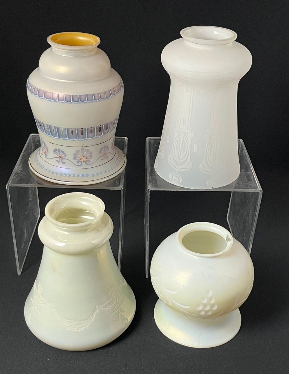 Lot 406: Four Steuben calcite shades
