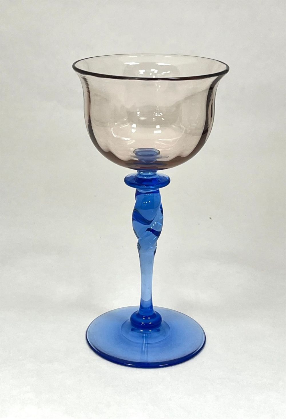 Lot 412: Steuben twist stem wine