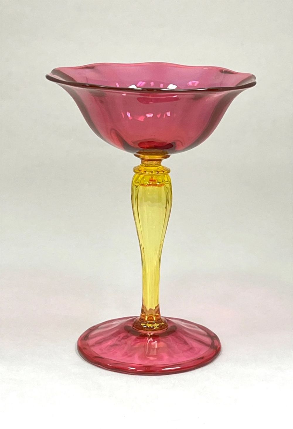 Lot 413: Durand Ruby glass champagne