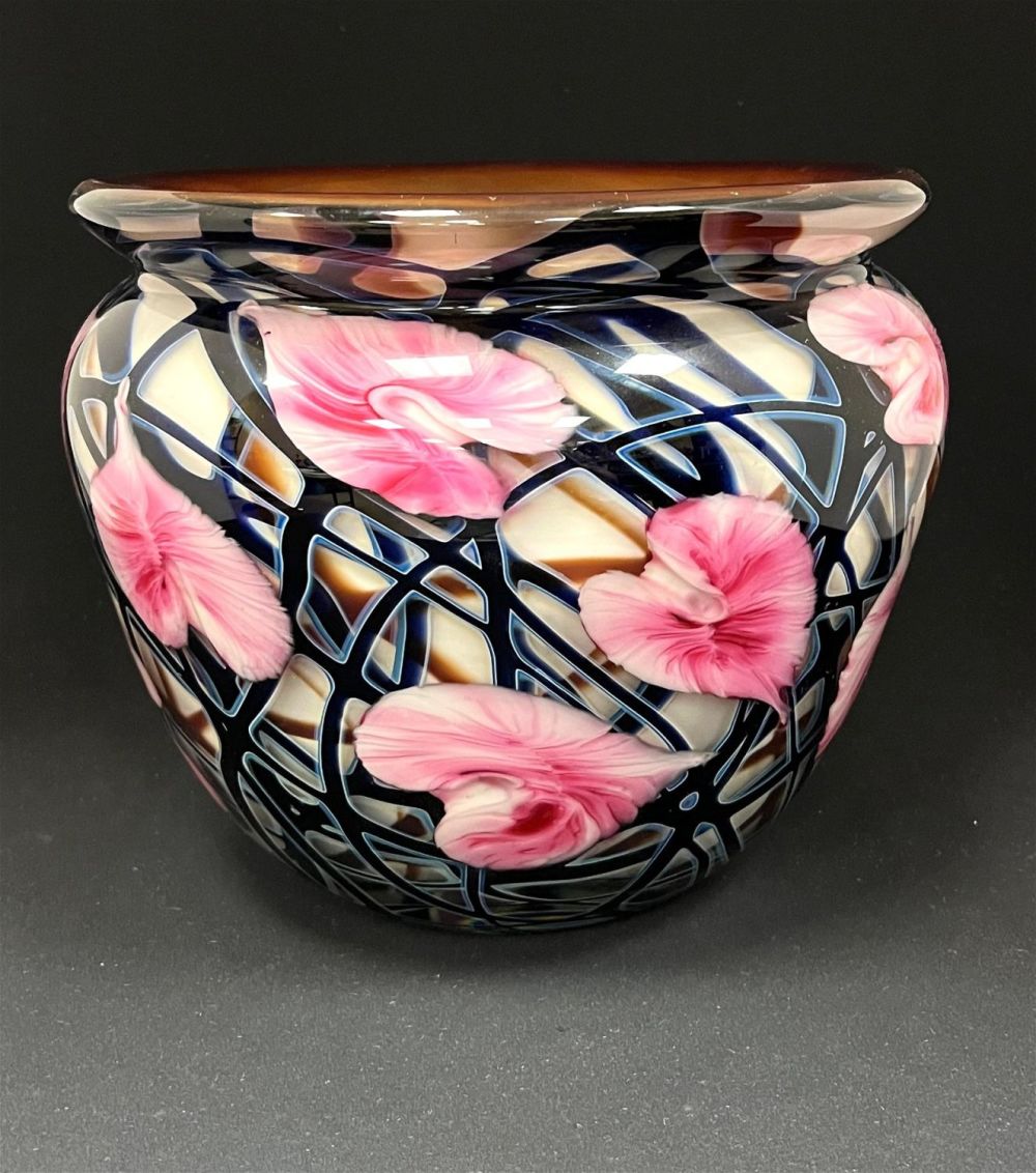 Lot 434: John Lotton heavy glass vase