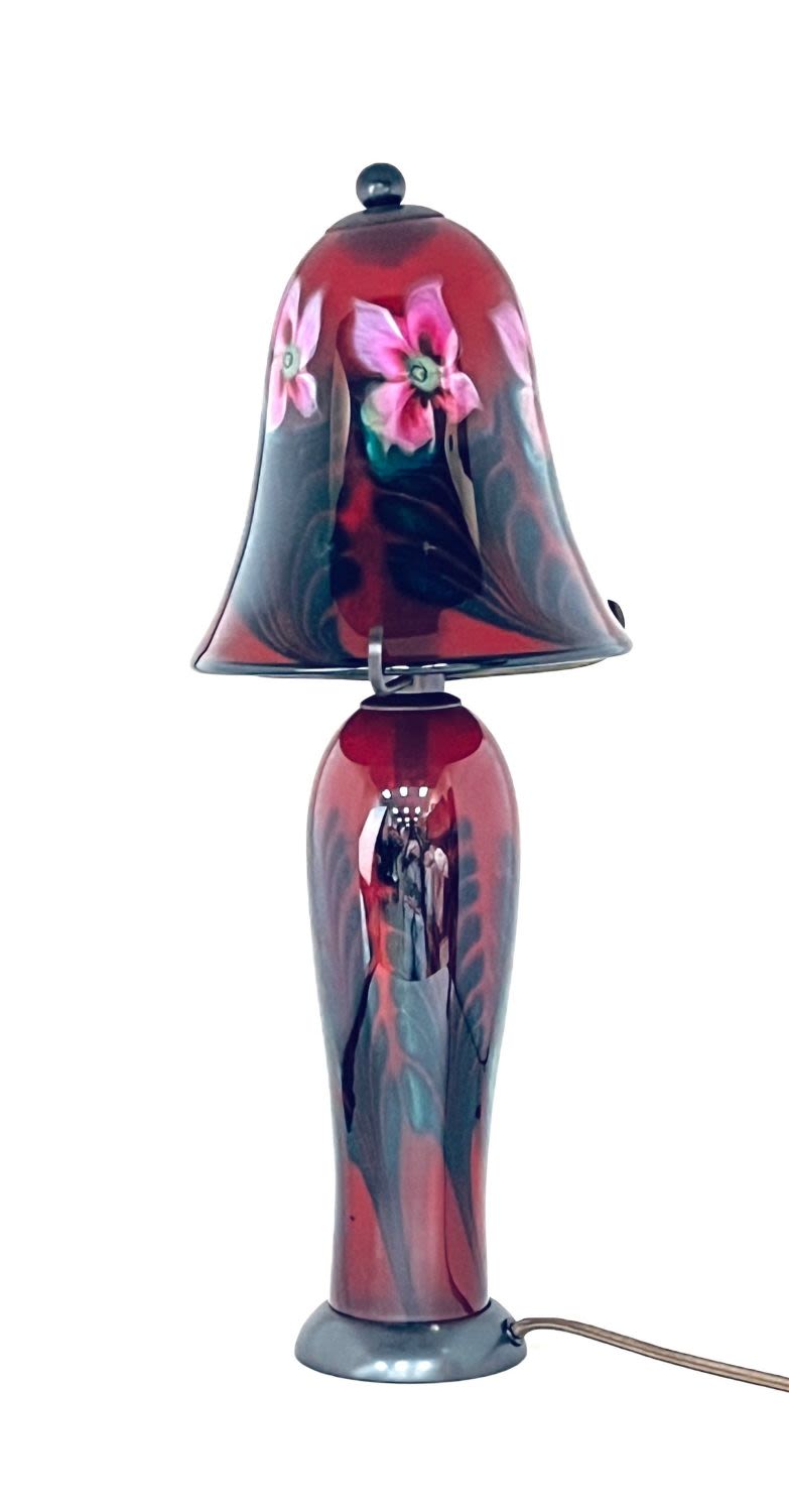 Lot 436: Lotton Art Glass Lamp